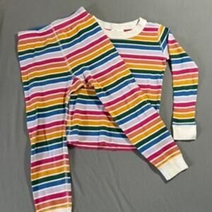 Hanna Andersson Girls Size 4 Colorful Striped Pajamas